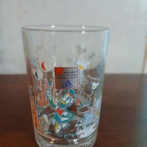 vintage McDonald’s Disney world 25th anniversary glass Donald duck